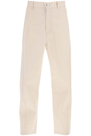 Oamc 'Cortes' Cropped Jeans   Beige