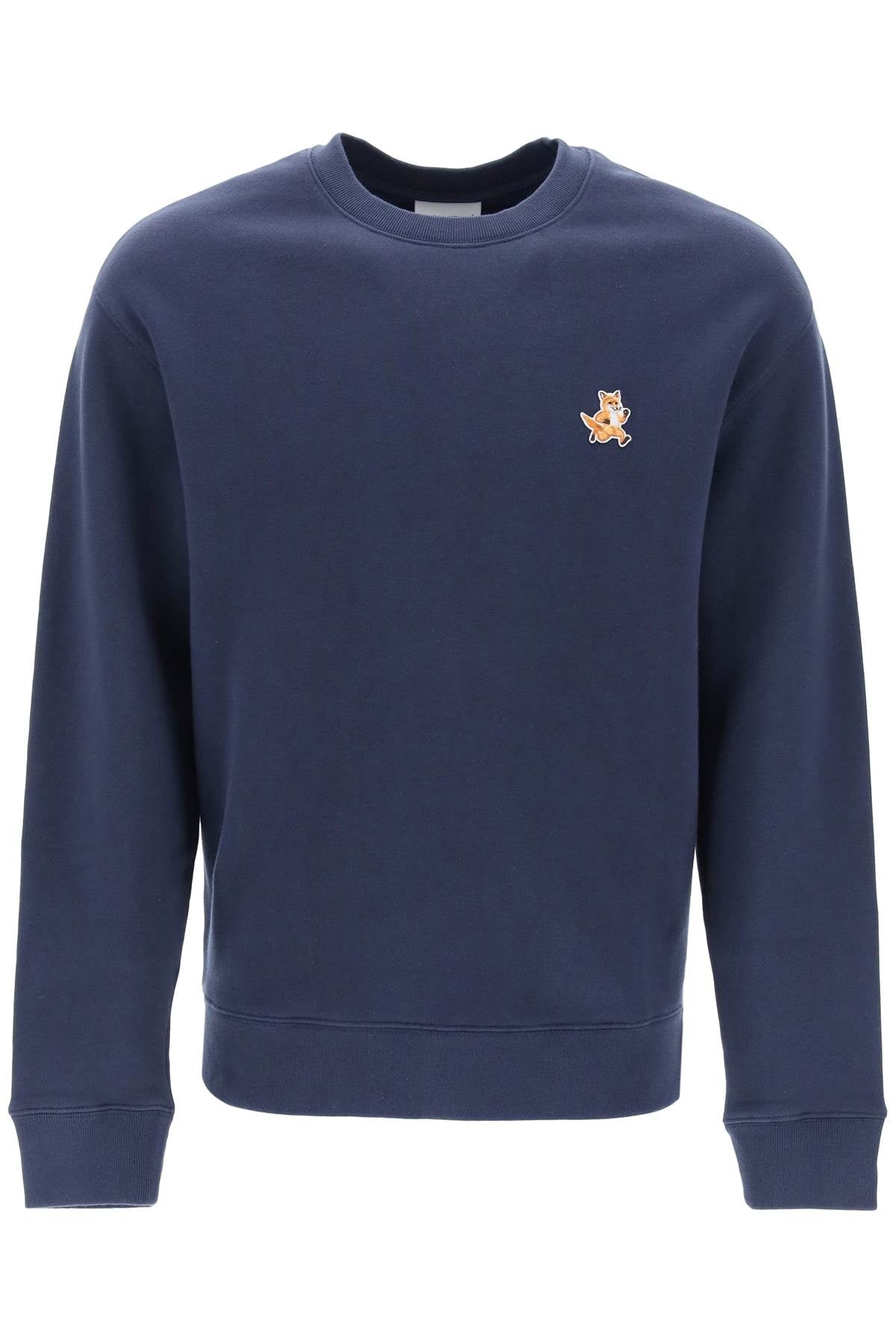 Maison Kitsune Replace With Double Quotespeedy Fox Comfort Fit Sweat   Blue