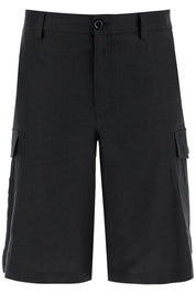 Dolce & Gabbana Linen Cargo Bermuda Shorts For   Black