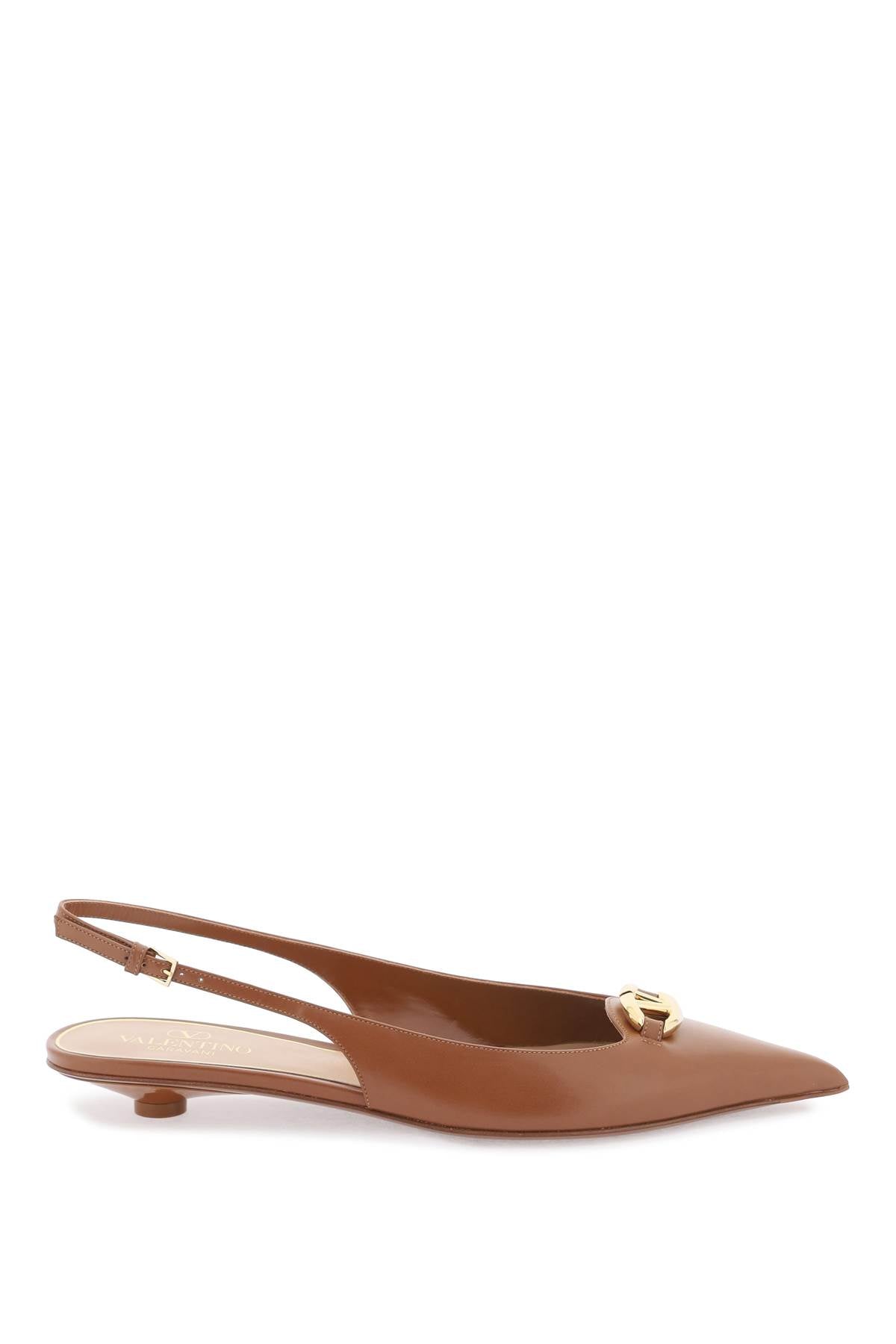 Valentino Garavani Slingback Vlogo Ballerina   Brown