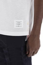 Thom Browne Tricolor Intarsia Polo Shirt   White