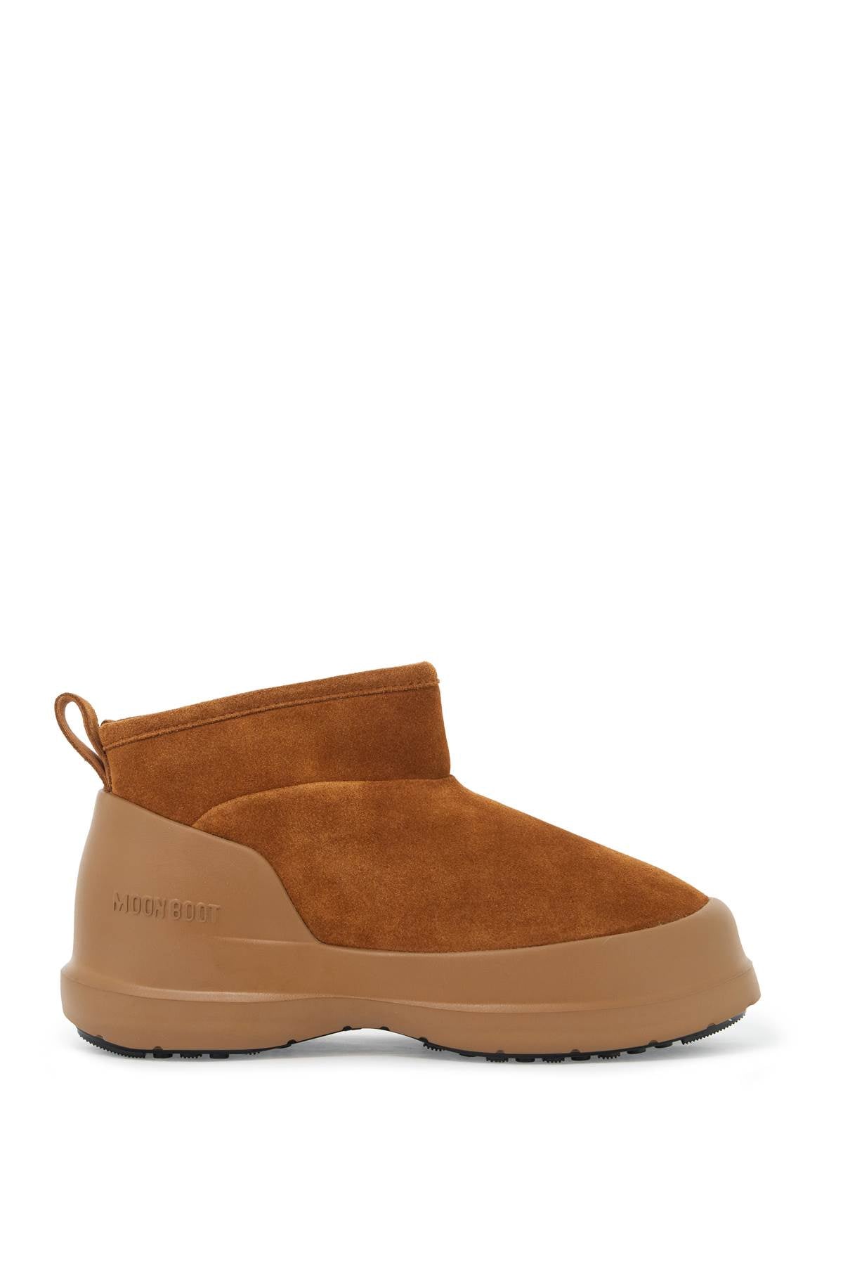 Moon Boot Luna Low Suede Leather Ankle   Brown