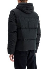 Tatras Short Woolen Jacket With Hood And Down   Grey