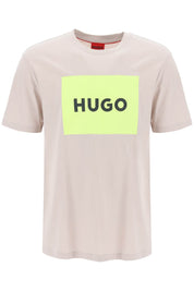 Hugo Dulive T Shirt With Logo Box   Beige