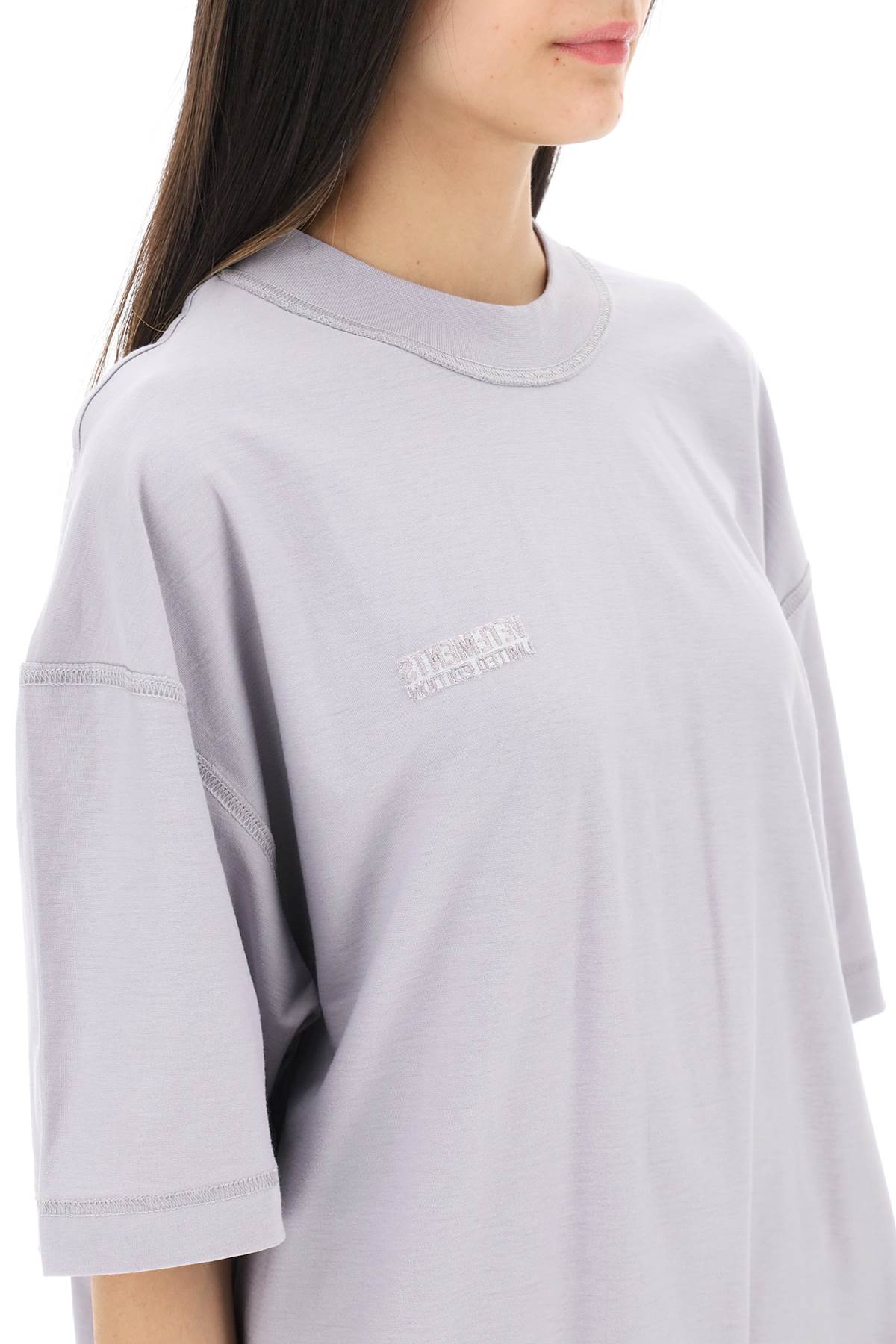 Vetements Oversized Organic Cotton T Shirt   Purple