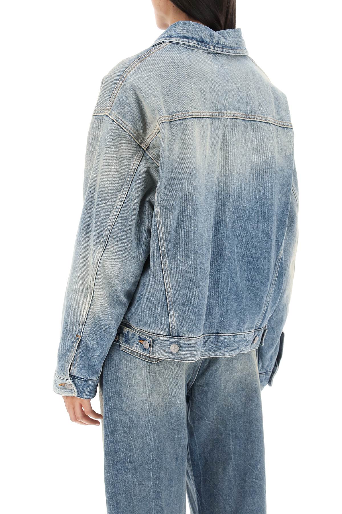 Mm6 Maison Margiela Padded Denim Jacket   Light Blue