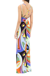 Moschino Multicolor Printed Jersey Maxi Dress