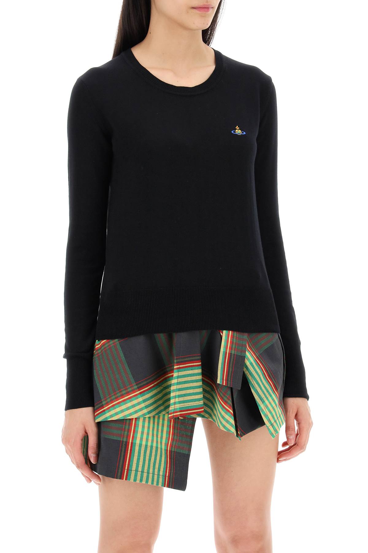 Vivienne Westwood Embroidered Logo Pullover   Black