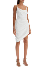 Jacquemus Asymmetric Mini Dress 'The Saudade   White