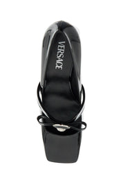 Versace "gianni Ribbon Patent Leather Dé   Black