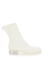 Guidi Leather Ankle Boots   White