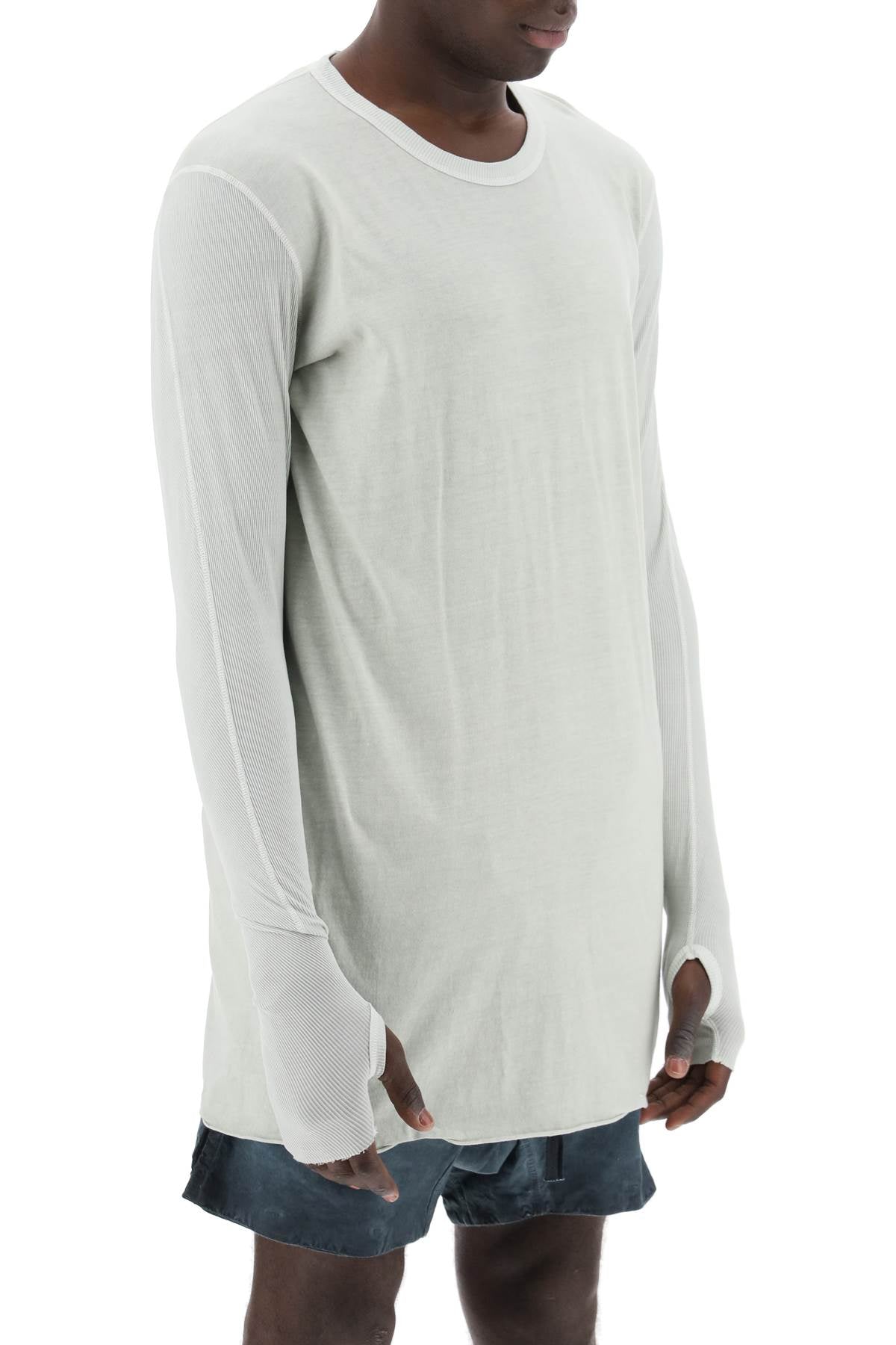 Boris Bidjan Saberi Long Sleeved Cotton T Shirt   Neutral