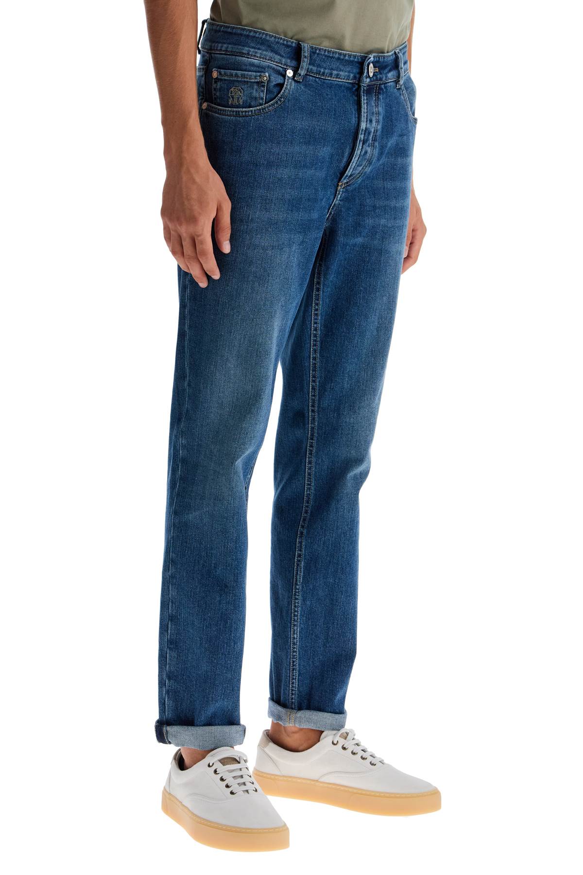 Brunello Cucinelli Traditional Fit Jeans   Blue