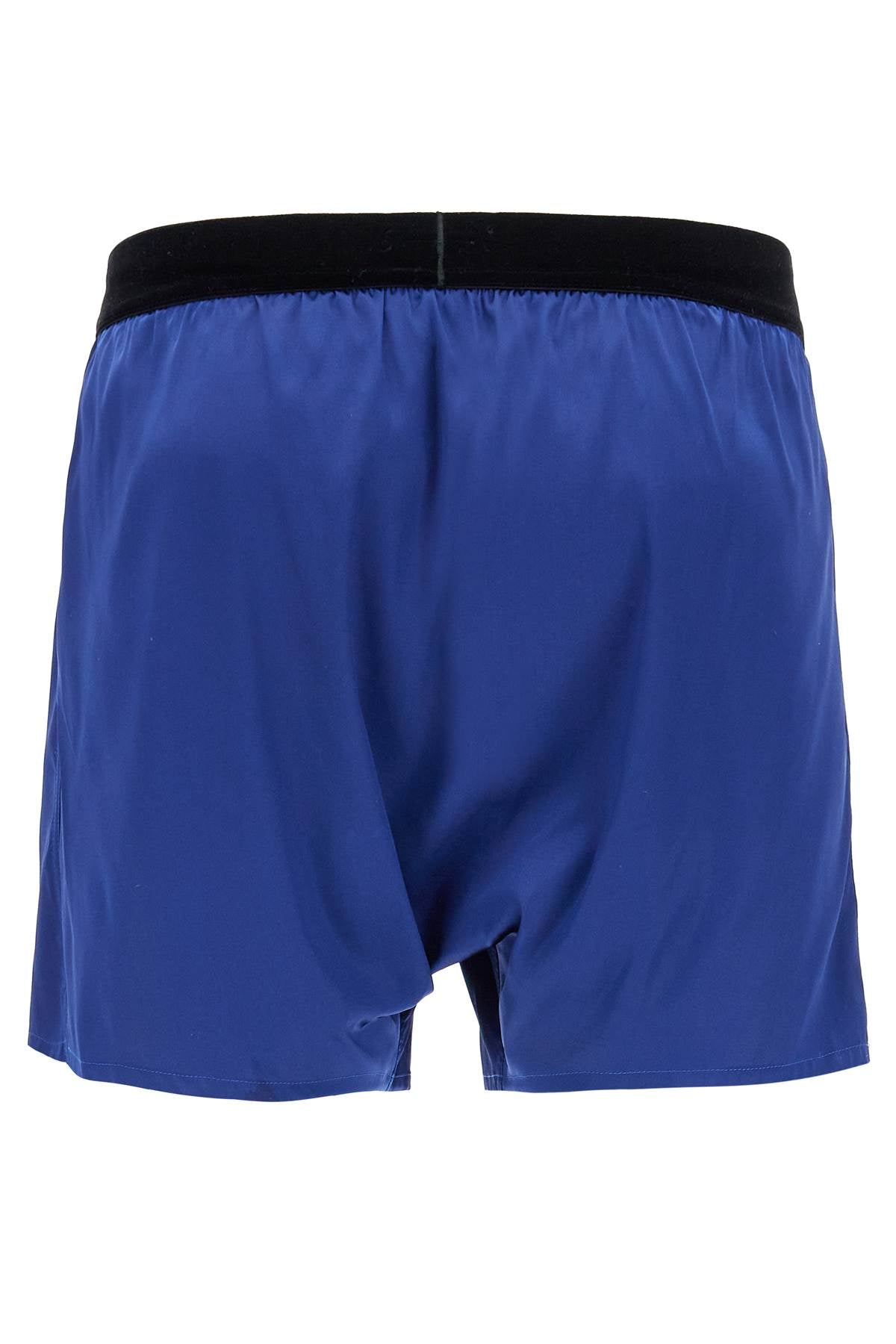 Tom Ford Silk Boxer Shorts   Blue