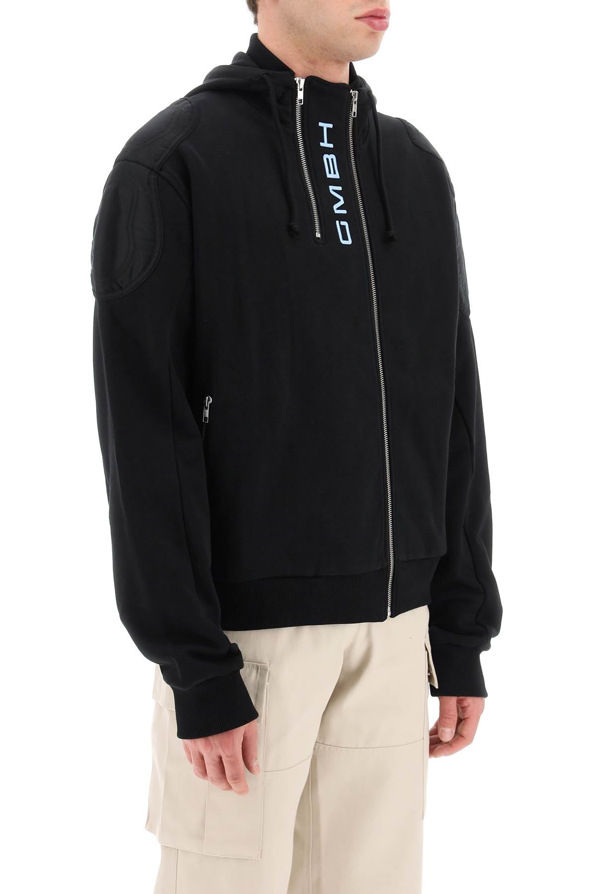 Gmbh Double Zip Hoodie   Black