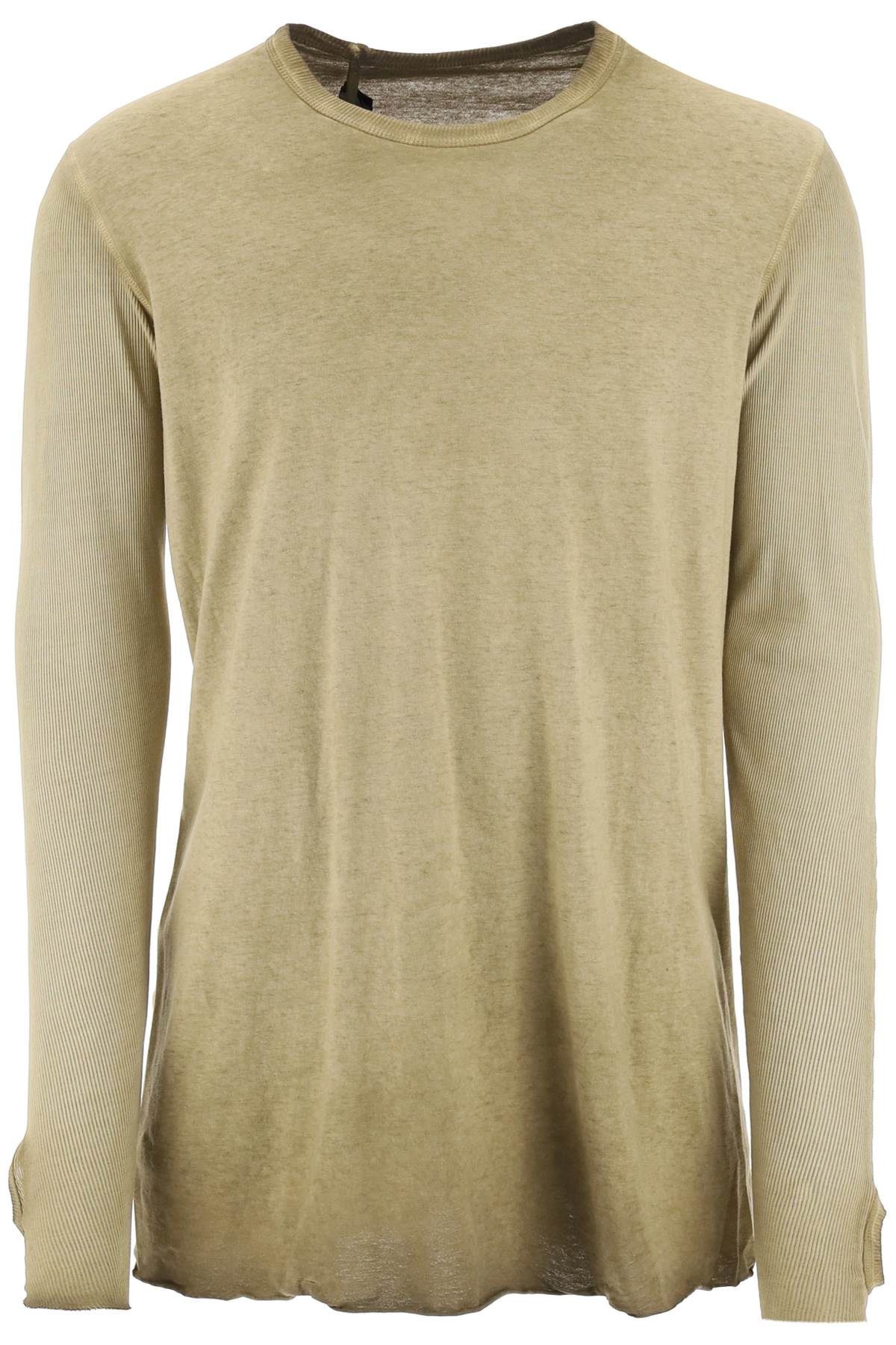 Boris Bidjan Saberi Resin Dyed Long Sleeve T Shirt   Khaki