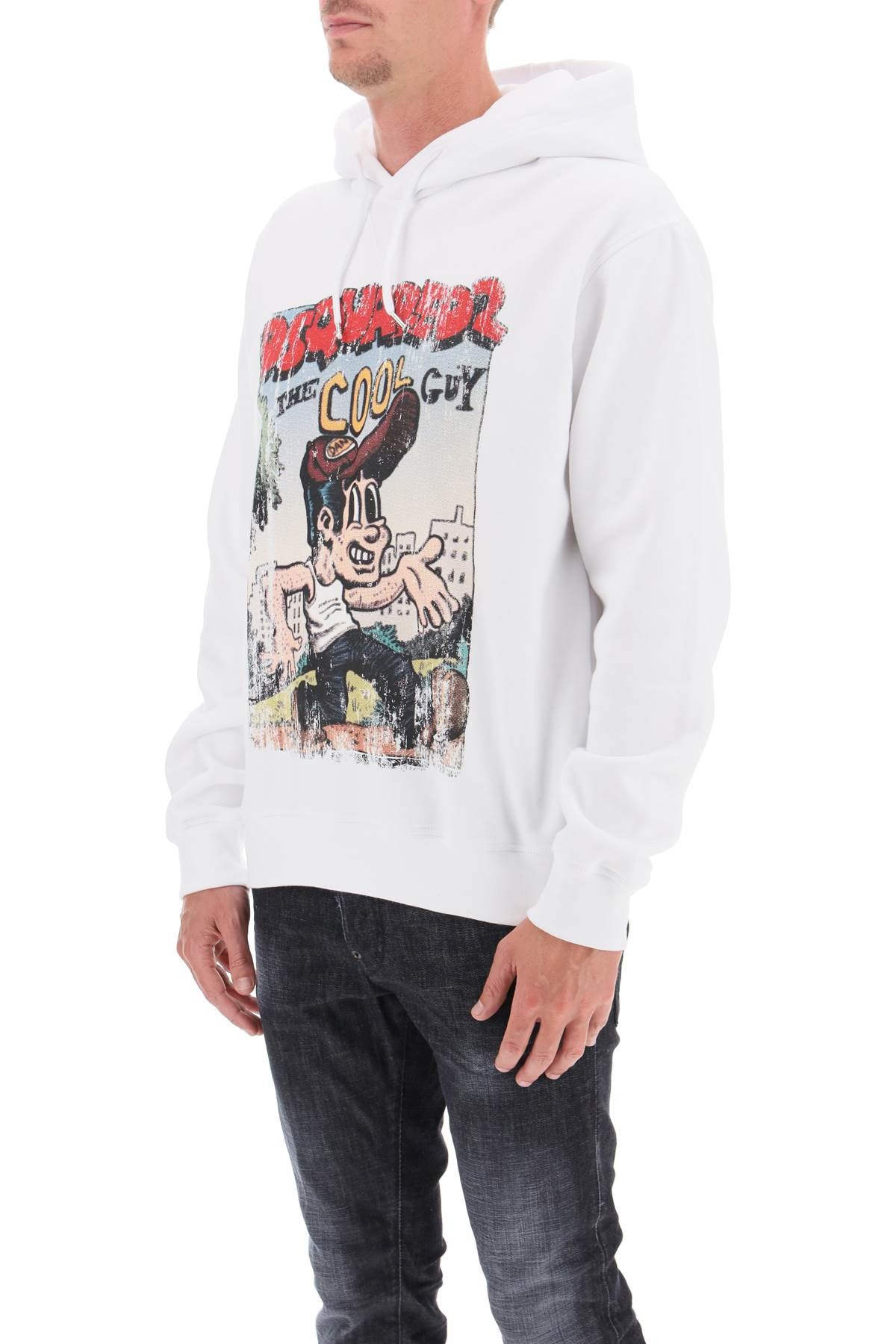 Dsquared2 Hoodie With Graphic Print   White