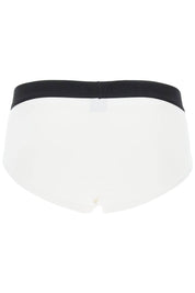 Tom Ford Logo Band Slip Underwear With Elastic   White