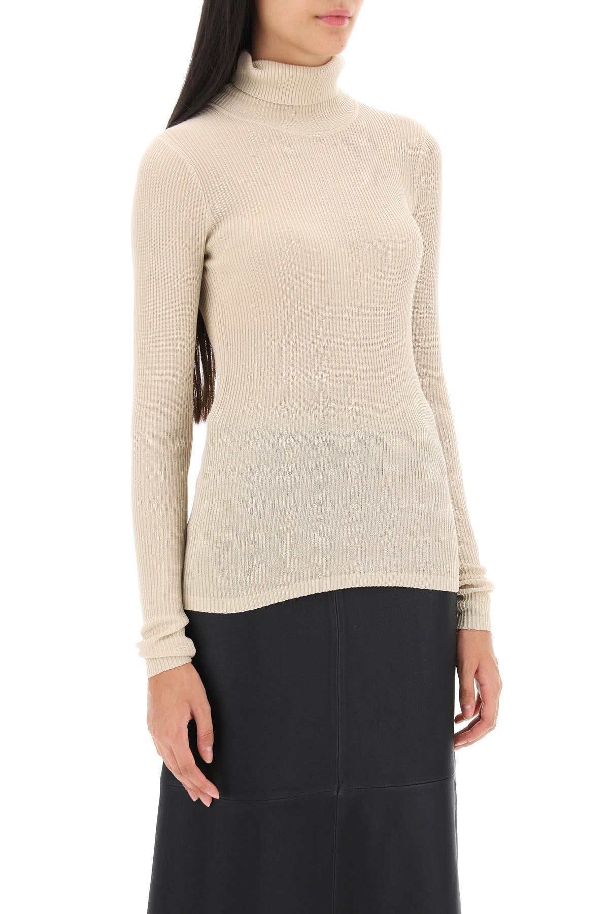 By Malene Birger Ronella Lyocell Knit Top   Beige