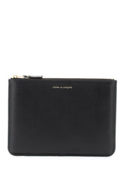 Comme Des Garcons Wallet Leather Pouch   Black