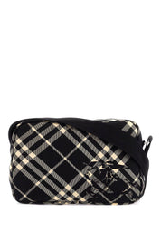 Burberry Shoulder Bag With Check Pattern   Black