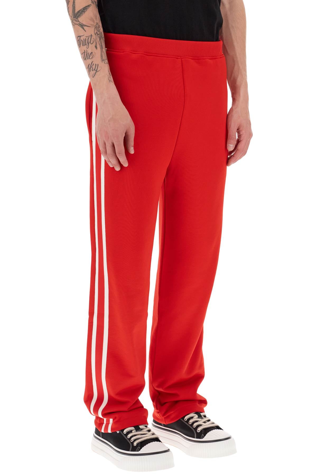 Ami Alexandre Matiussi Track Pants With Side Bands   Red