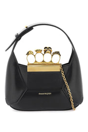 Alexander Mcqueen The Jewelled Hobo Mini Bag   Black