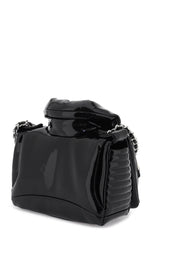 Moschino Inflatable Effect Biker Bag   Black