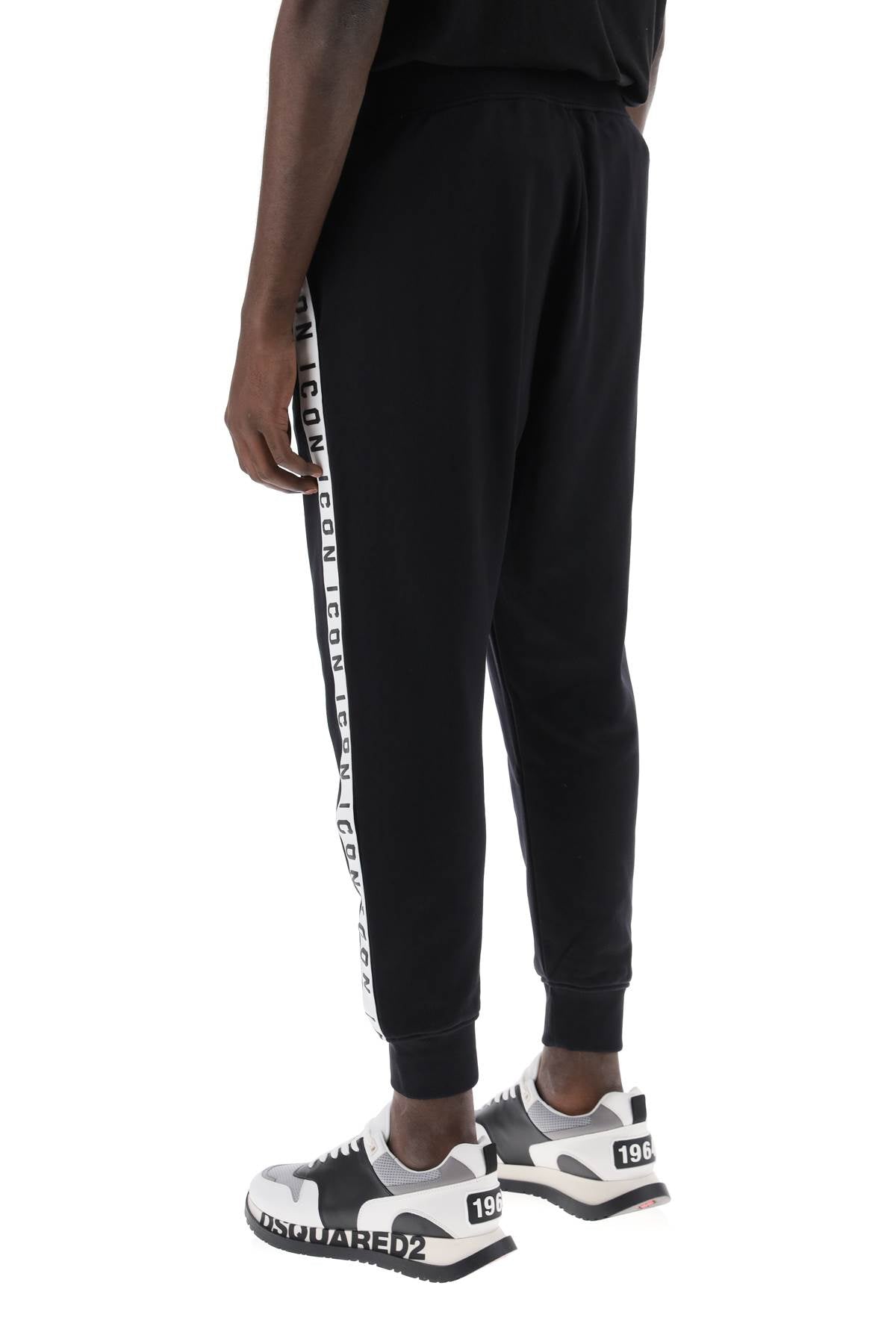 Dsquared2 Dan Joggers With Icon Bands   Black