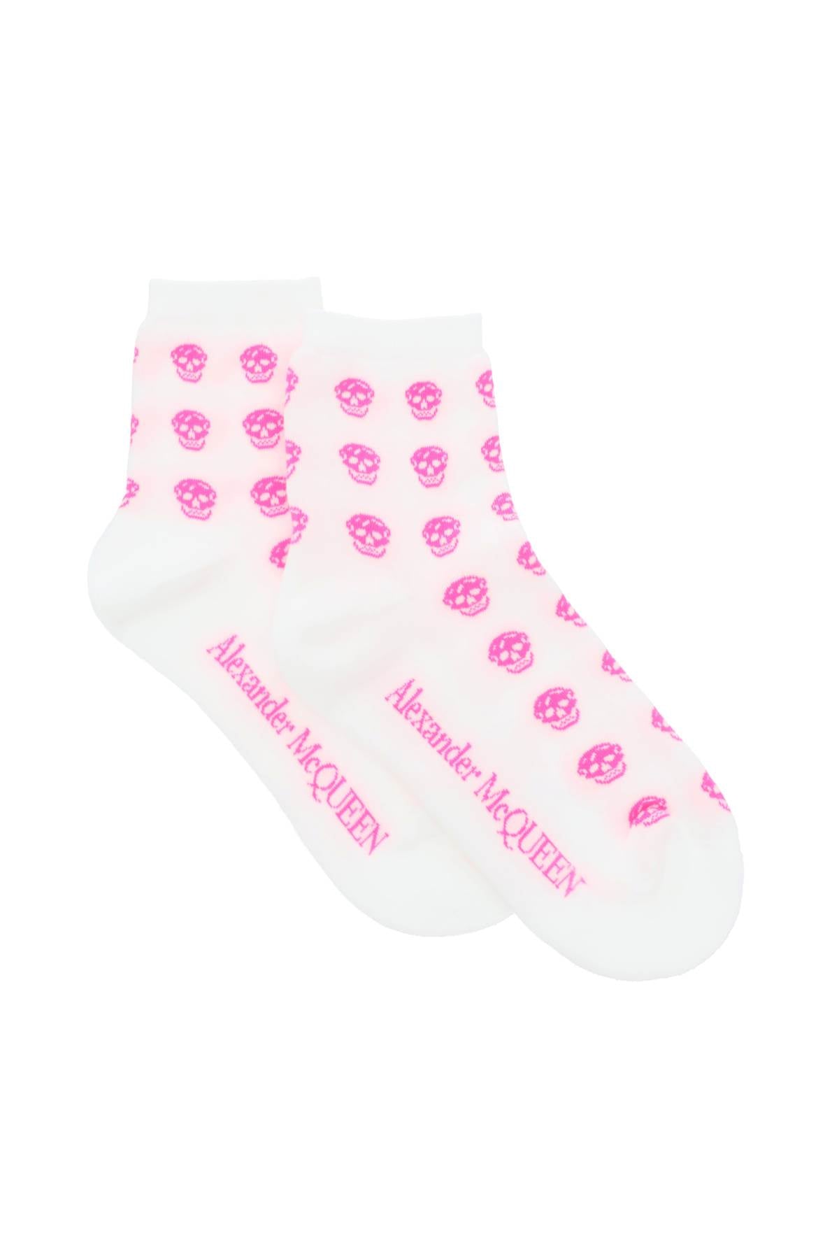 Alexander Mcqueen Multiskull Socks   White