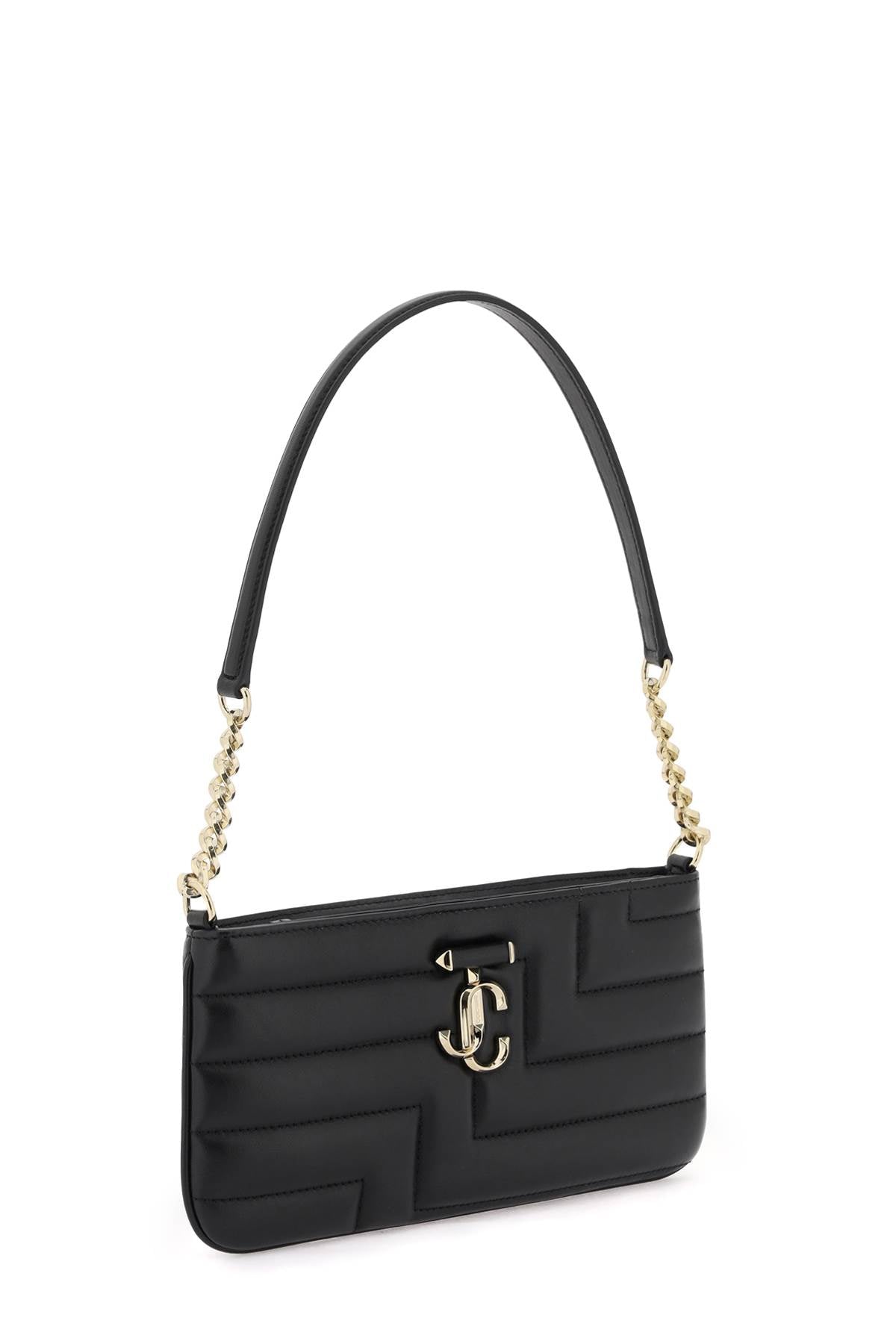 Jimmy Choo Avenue Slim Shoulder Bag   Black