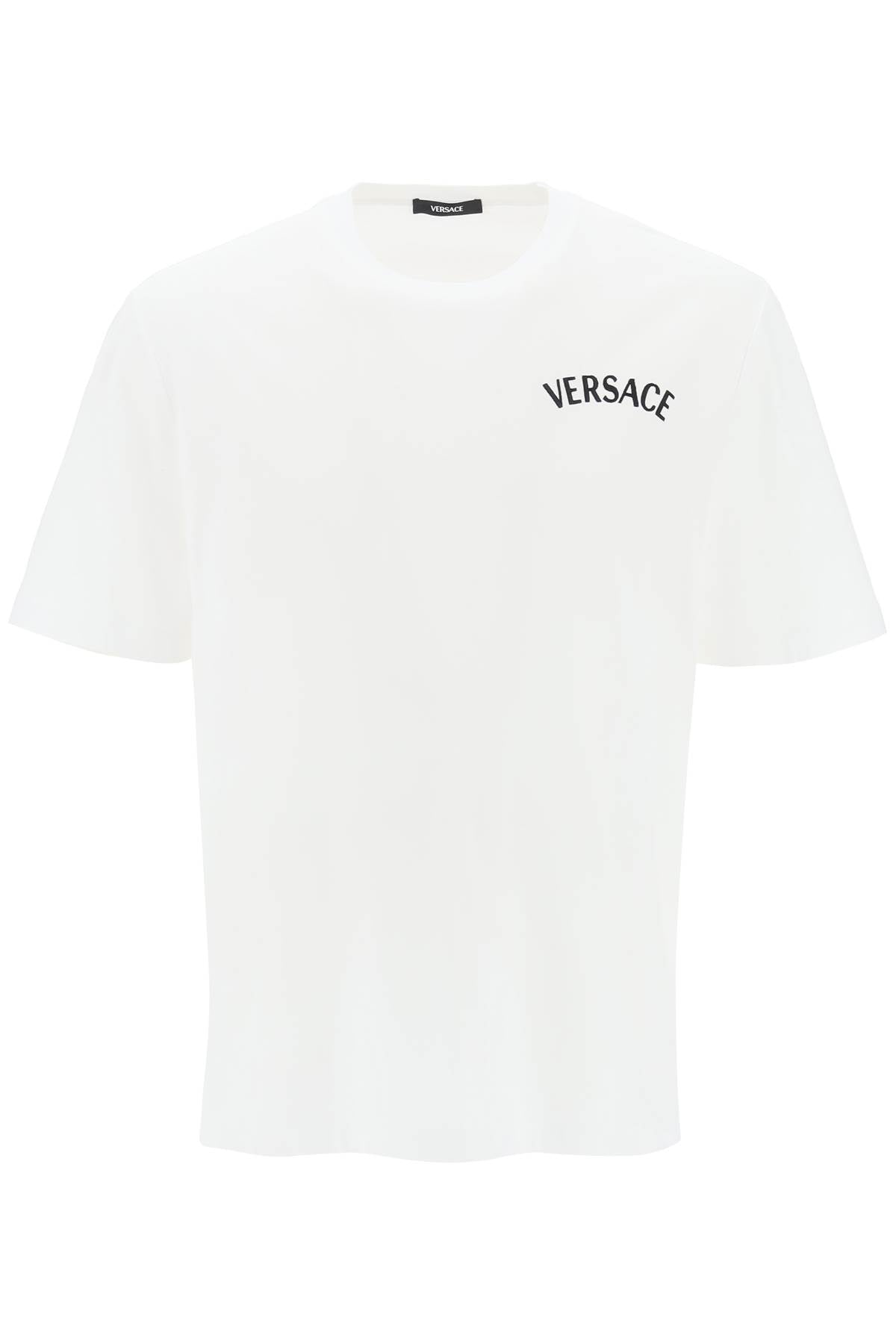 Versace Milano Stamp Crew Neck T Shirt   White