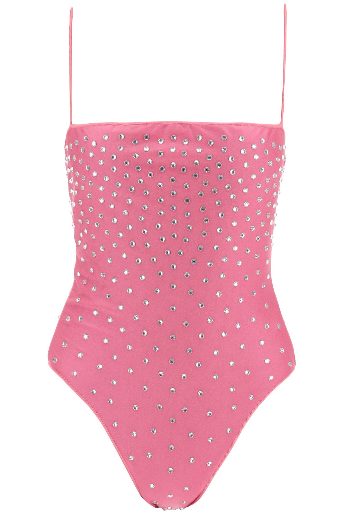 Oséree One Piece Swimsuit With Crystals   Fuchsia