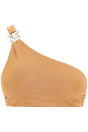 Max Mara Beachwear One Shoulder Bikini Top In Jersey And   Orange