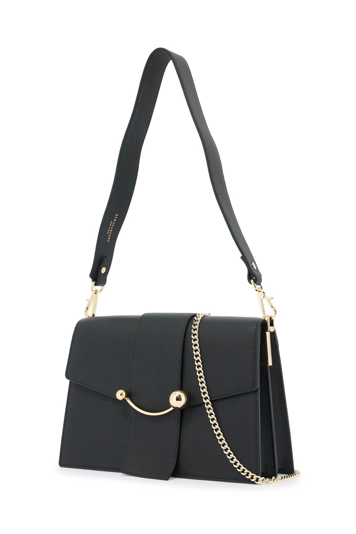 Strathberry Crescent Shoulder Bag   Black