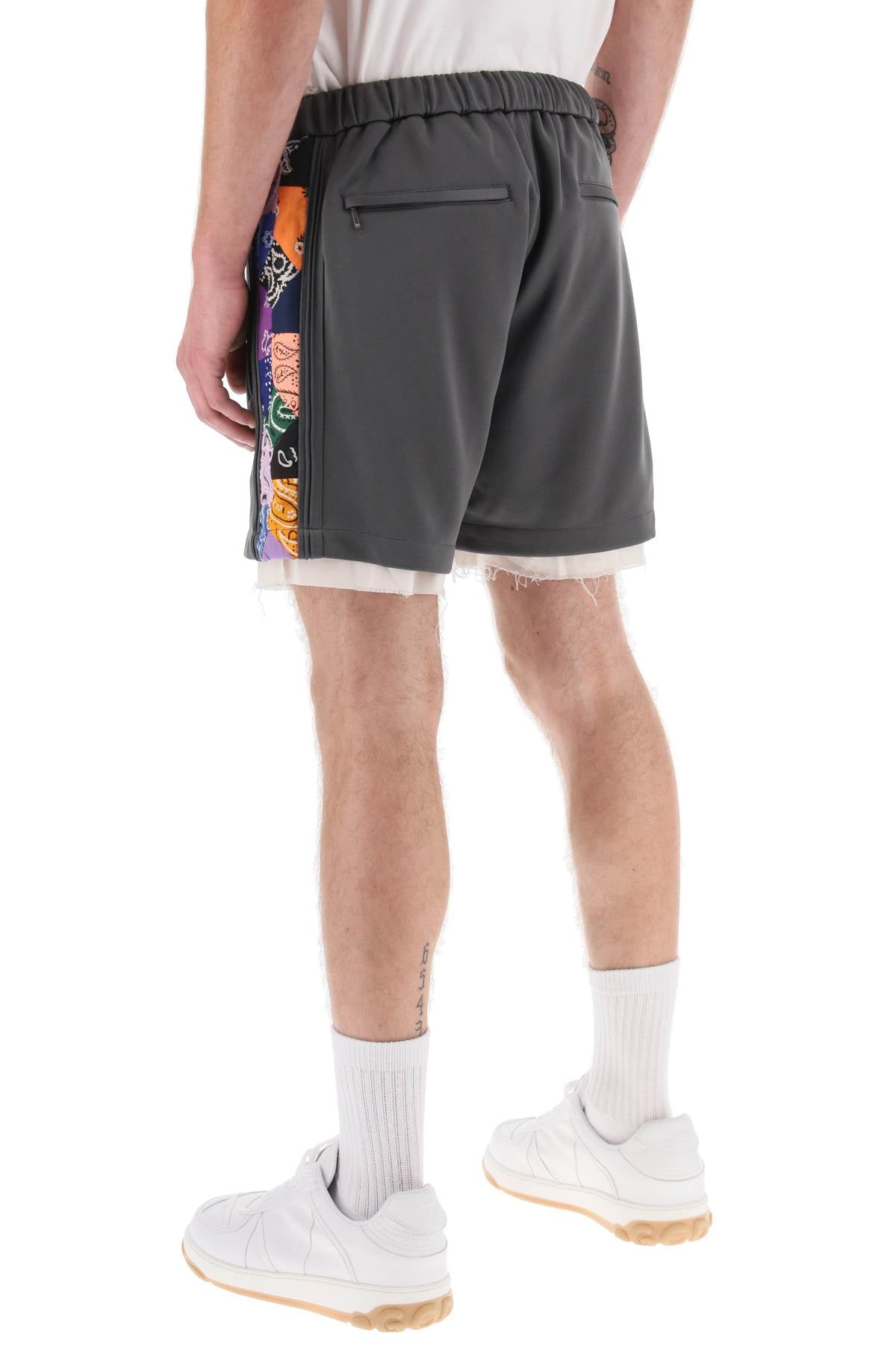 Children Of The Discordance Jersey Shorts With Bandana Bands   Grey