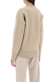 Toteme Felted Wool Sweater   Beige