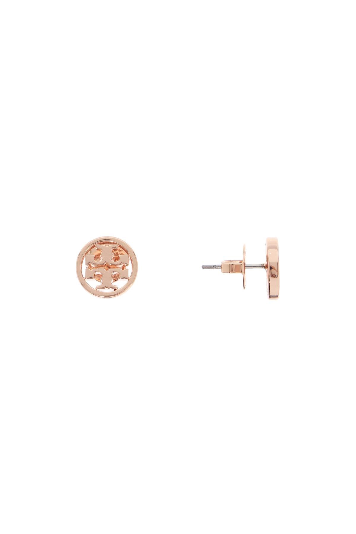 Tory Burch Miller Button Earrings In Italian Style   Pink