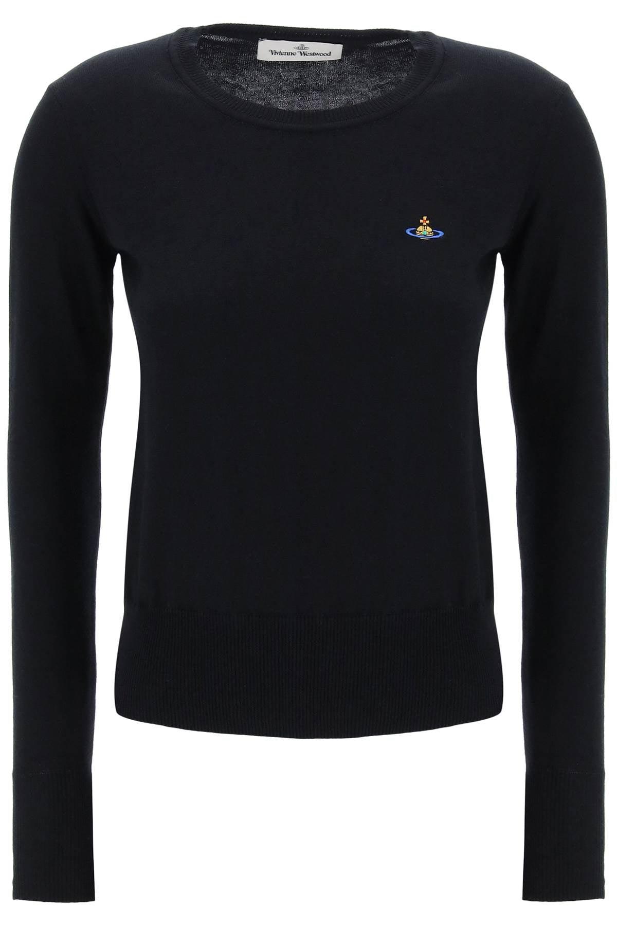 Vivienne Westwood Embroidered Logo Pullover   Black