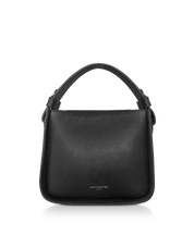 Le Parmentier Duplo Small Hammered Leather Bag - Italian Top Handle in Calf Leather