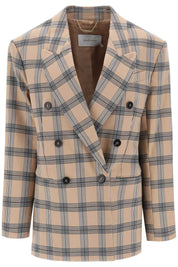 Zimmermann Oversized Luminosity Jacket With Check Motif   Beige