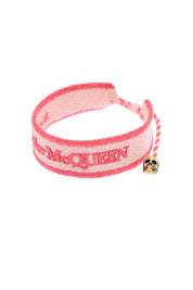 Alexander Mcqueen Embroidered Bracelet   Pink