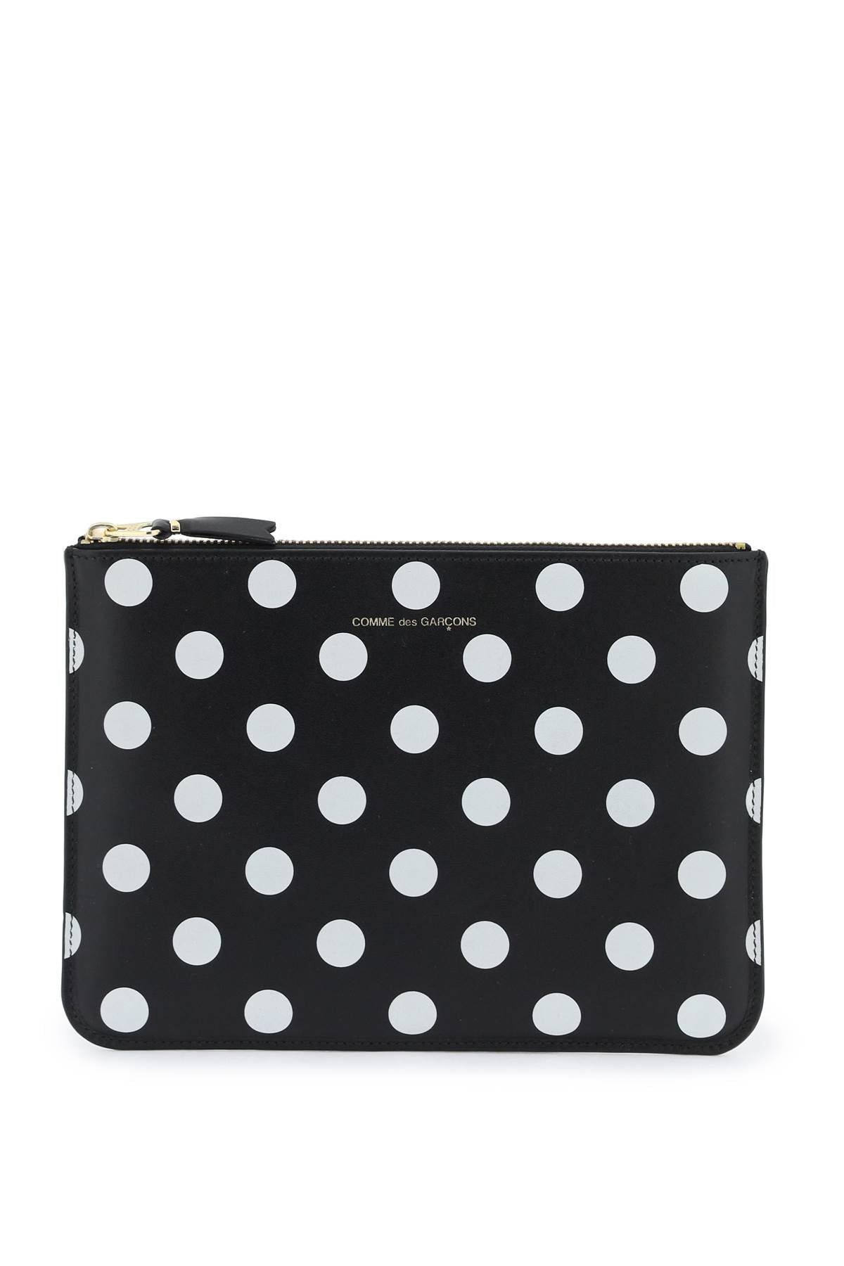 Comme Des Garcons Wallet Polka Dots Pouch   Black