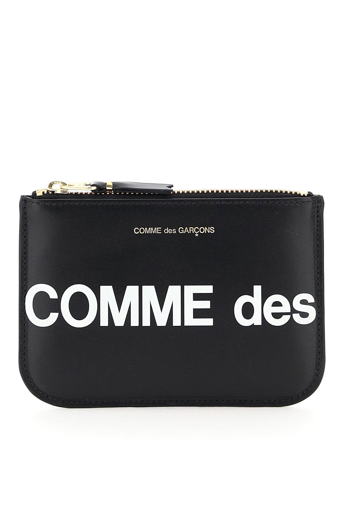 Comme Des Garcons Wallet Huge Logo Pouch   Black