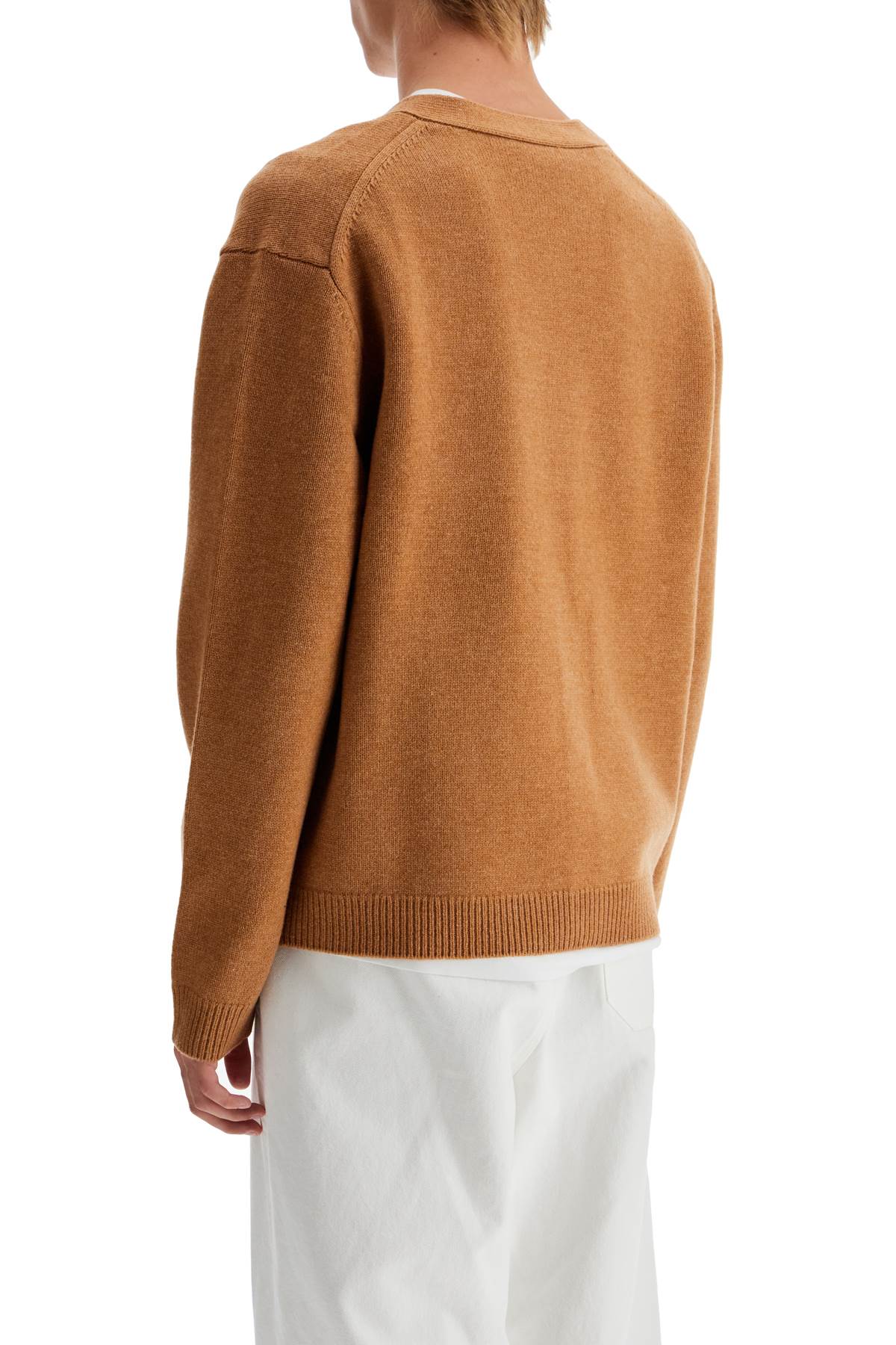 Maison Kitsune "fox Head Wool Cardigan With   Beige