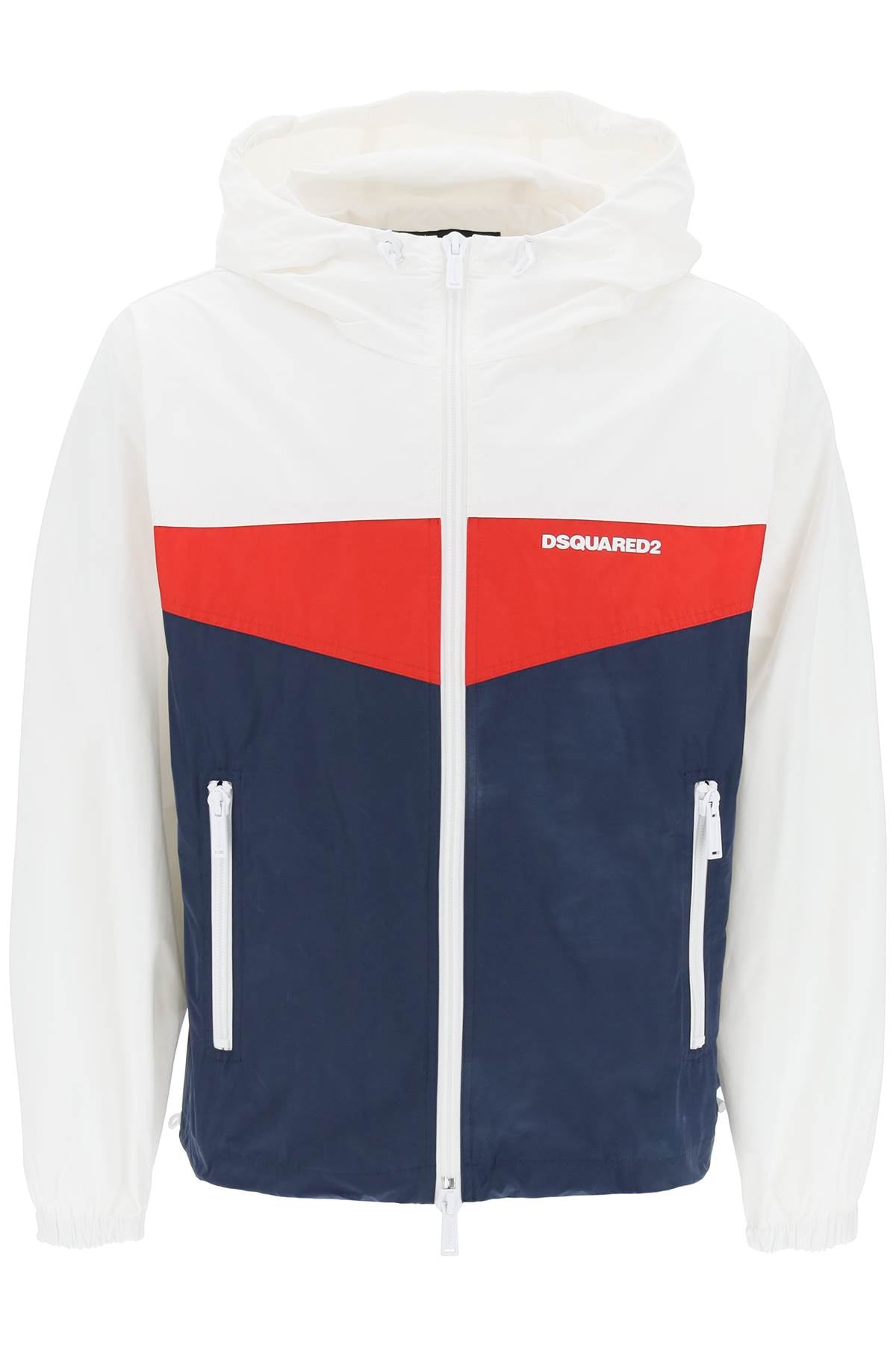 Dsquared2 Color Block Windbreaker Jacket   White