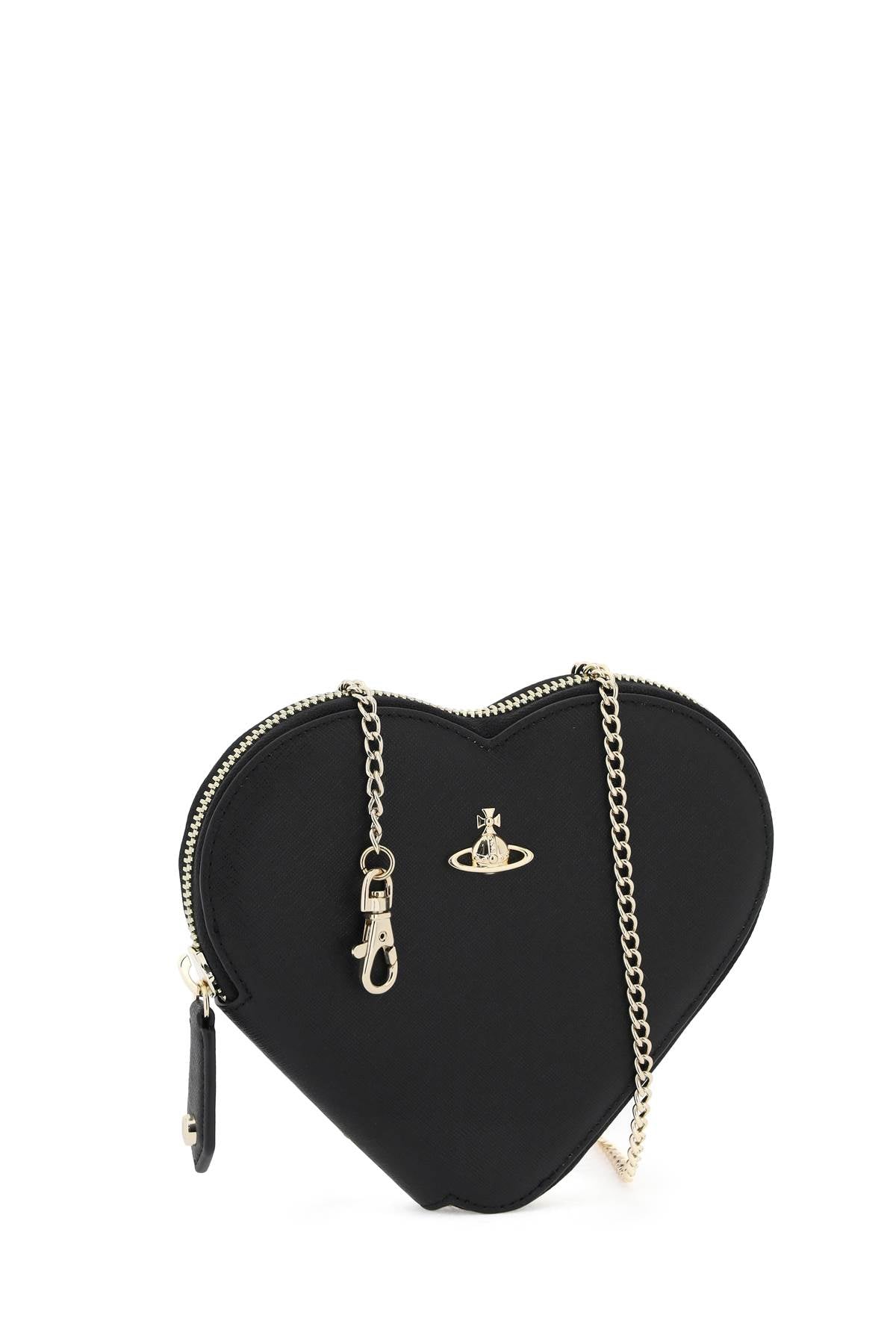 Vivienne Westwood Heart Shaped Crossbody Bag   Black