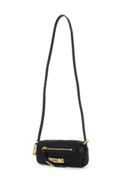 Moschino Shoulder Bag With Metal Logo Detail   Black