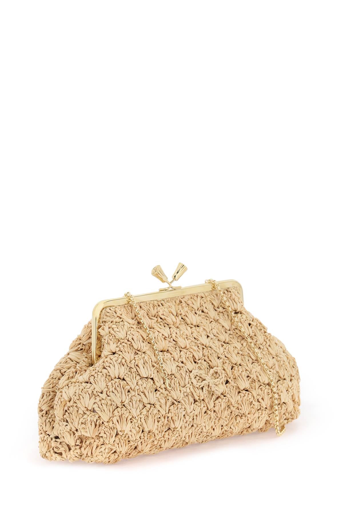 Anya Hindmarch Large Maud Bow Clutch   Neutral