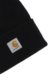 Carhartt Wip Beanie Hat With Logo Patch   Black